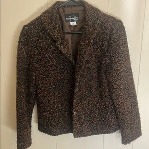 Requirements Brown Wool Blend Blazer Tailored Fit